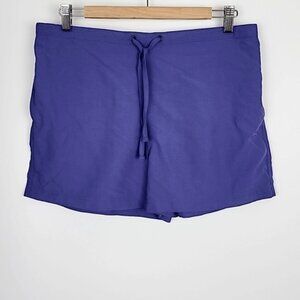 L.L. Bean Women's Activewear Shorts Purple Tie Waist 3.5 Inseam Sz Small Reg